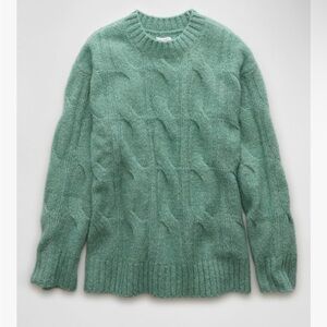 American Eagle Outfitters Teal Cable Knit Sweater